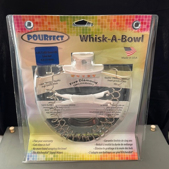 POURfect Whisk-A-Bowl Flex Edge Beater fits Tilt Head Mixer Attachment - Picture 1 of 11